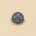 Multicolor Meenakari Pearl Ring | Adjustable