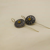 Round Filigree Amber Stone Bugadi | Yellow