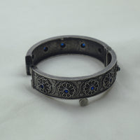 Floral Medallion Blue Stone Kada