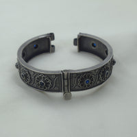Floral Medallion Blue Stone Kada