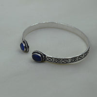 Blue Stone Open Cuff Kada