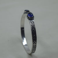 Blue Stone Open Cuff Kada