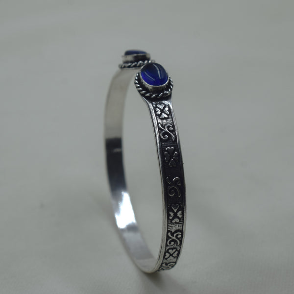 Blue Stone Open Cuff Kada