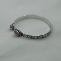 Baby Pink Stone Open Cuff Kada