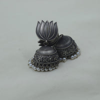 Lotus Motif Dome Jhumkas
