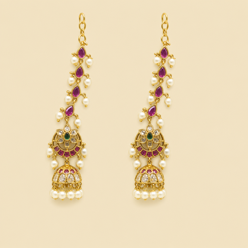 Crescent Mattilu Jhumka Earring