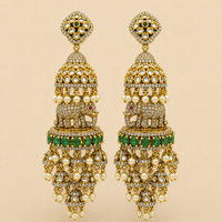 Verve Elephant Layered Jhumka Earring Set