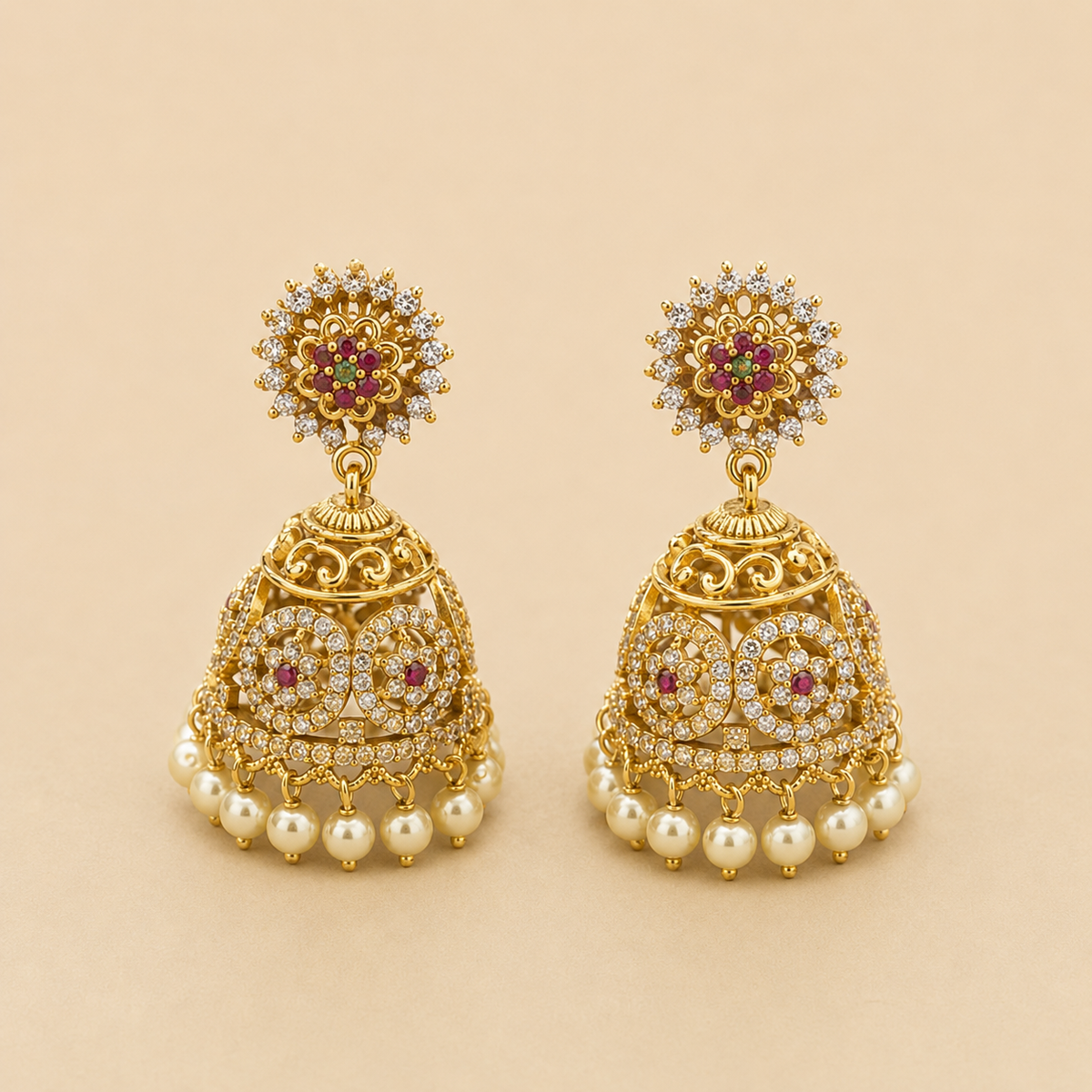 Floral Stud Jhumka