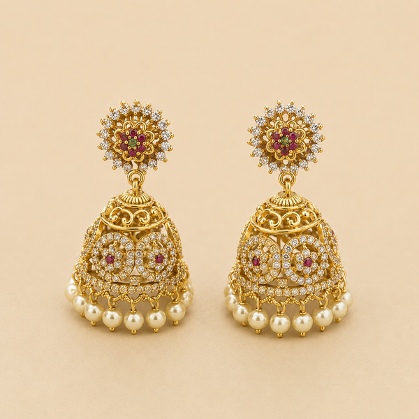 Floral Stud Jhumka