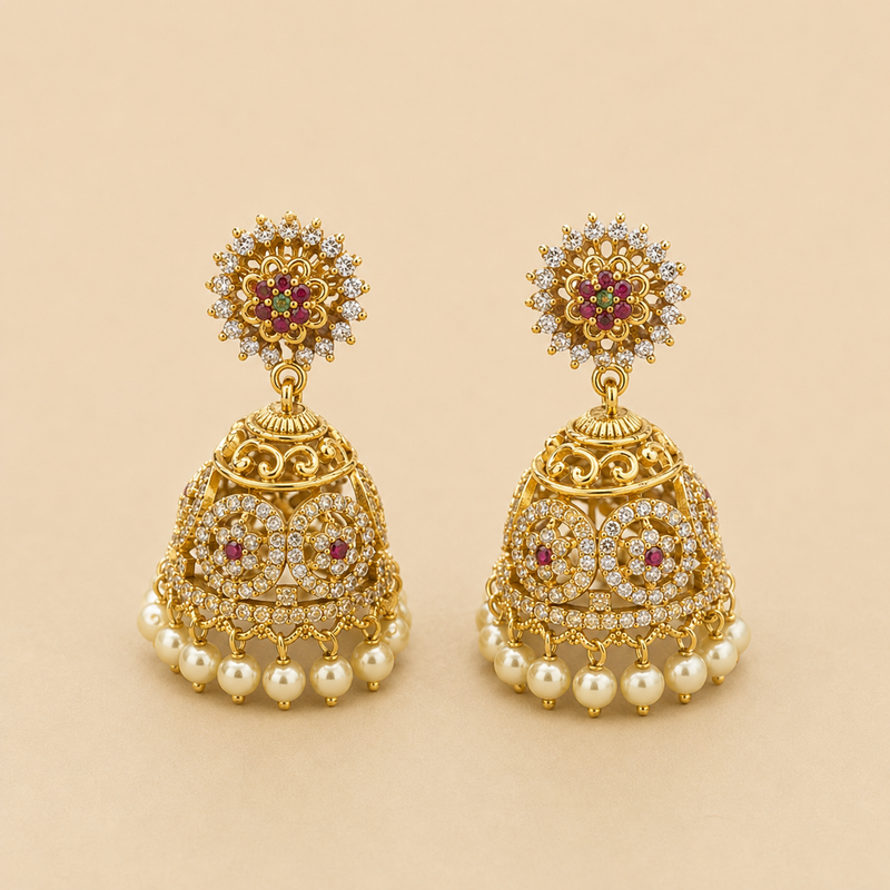 Floral Stud Jhumka