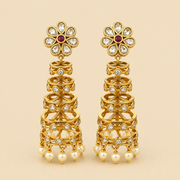 Nityaa Tiered Jhumkas