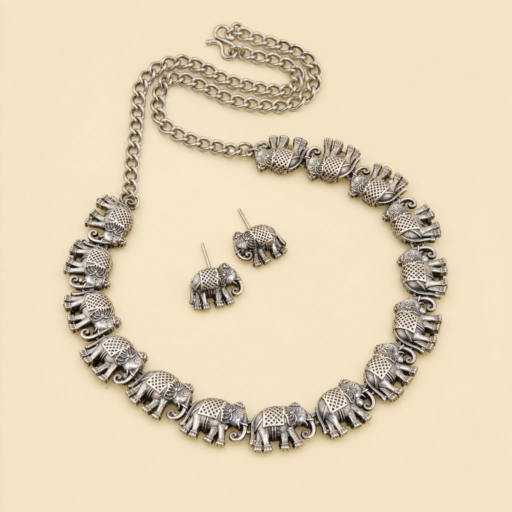 Procession Elephant Link Choker Set