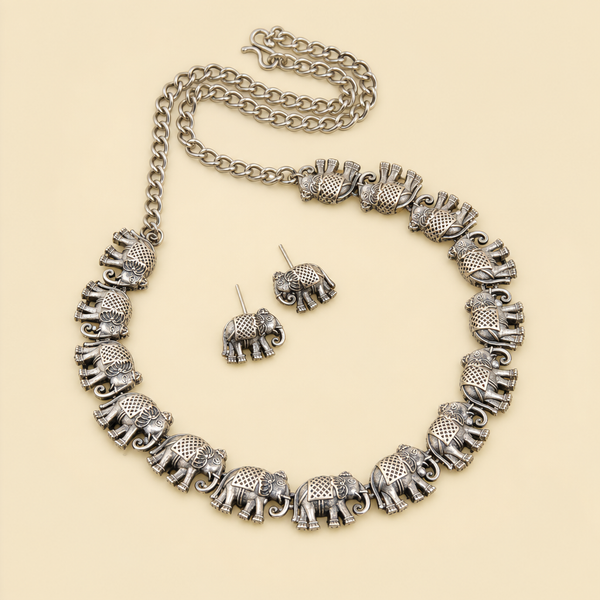Procession Elephant Link Choker Set