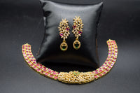 Nityaa Pink Crystal Necklace Set