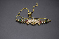 Floral Medallion Crescent Slider Bracelet