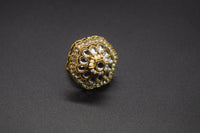 Octagonal Floral Statement Ring | Adjustable