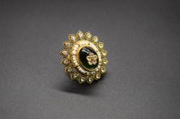 Nityaa Oval Scalloped Ring | Adjustable