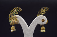 Verve CZ Peacock Tail Jhumka Ear Cuff Set