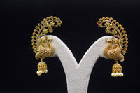 Verve CZ Peacock Tail Jhumka Ear Cuff Set