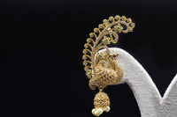 Verve CZ Peacock Tail Jhumka Ear Cuff Set