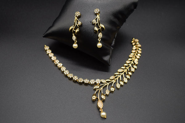Botanical Vine CZ Necklace Set