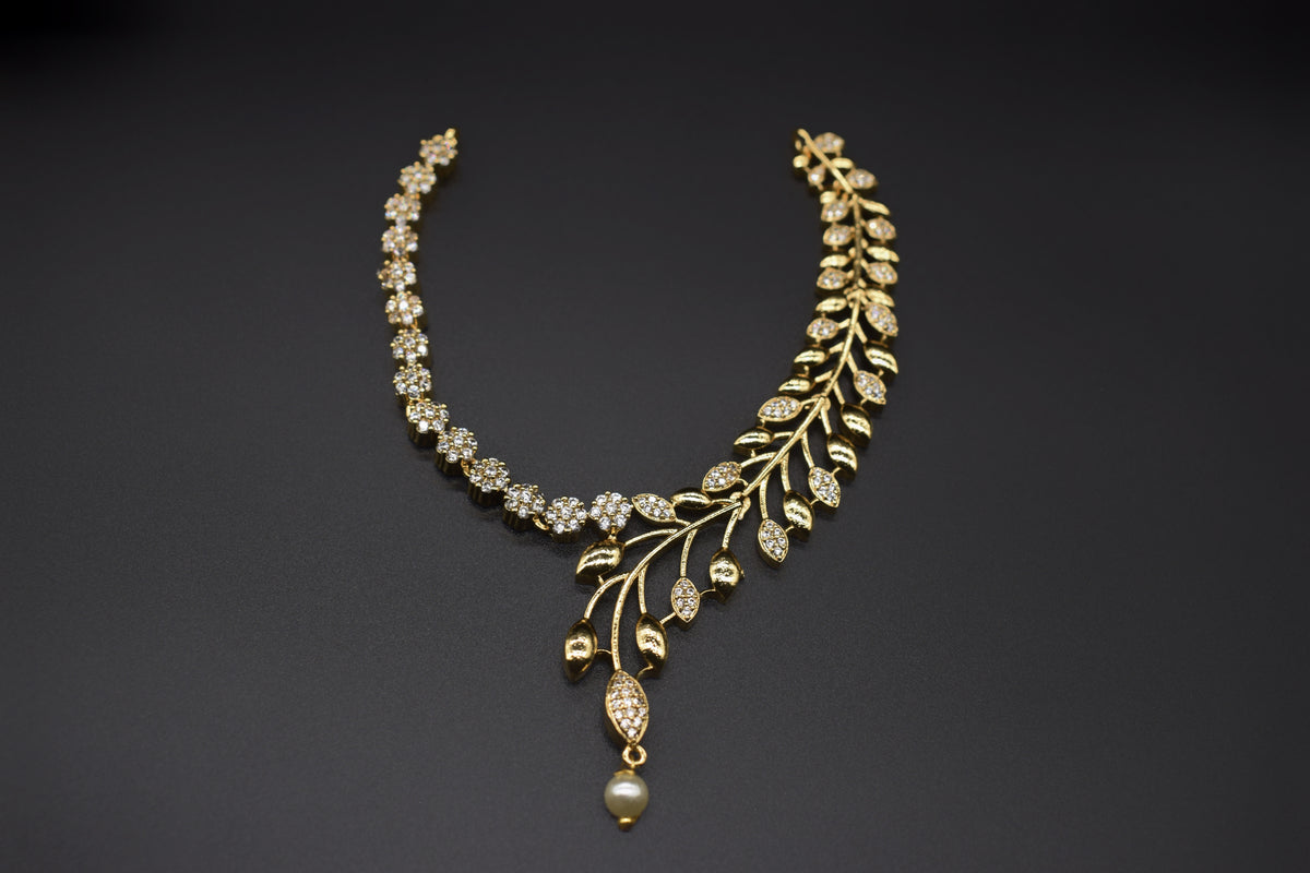 Botanical Vine CZ Necklace Set