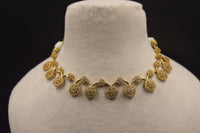 Classic Circular Medallion CZ Necklace Set