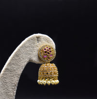 Convertible Peacock Jhumka Ear Cuff Set
