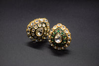 Bold Teardrop Kundan Ring | Adjustable