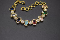 Multicolor Oval Stone Bracelet