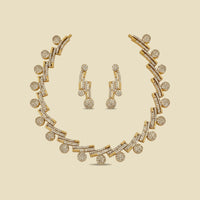 Nityaa Geometric Gold Finish Necklace Set