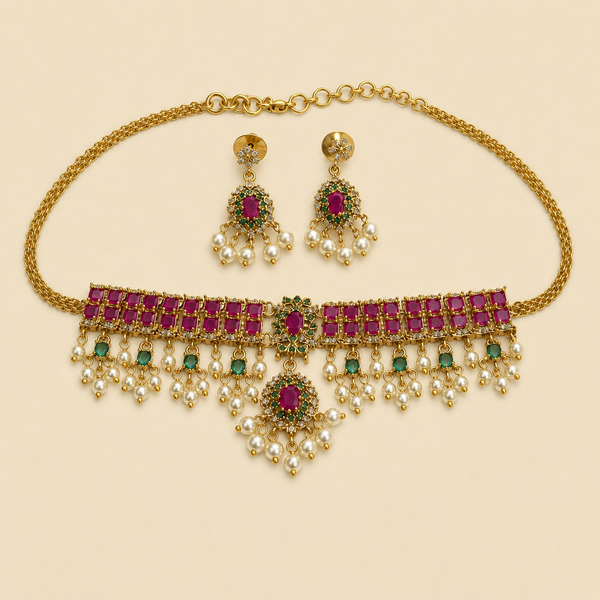 Verve Pearl Drop Choker Set