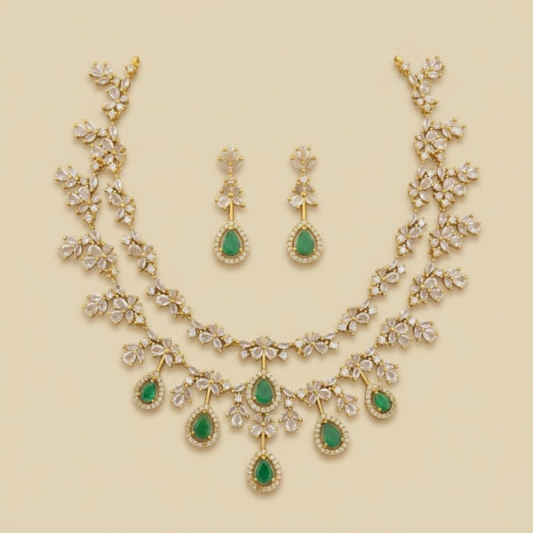 Verve Green AD Drop Necklace Set