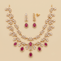 Verve Pink AD Drop Necklace Set