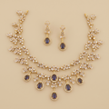 Verve Purple AD Drop Necklace Set