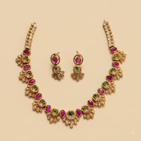 Nityaa Crescent Flora Necklace Set