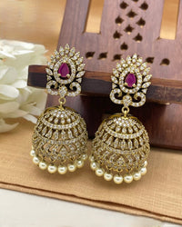 Verve Rajkumari Crystal Crest Jhumkas
