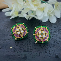Nitya Gitanjali Seed-Pearl Mosaic Studs