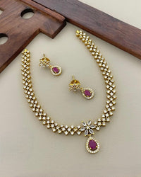 Nitya Crystal Asymmetric Floral Set