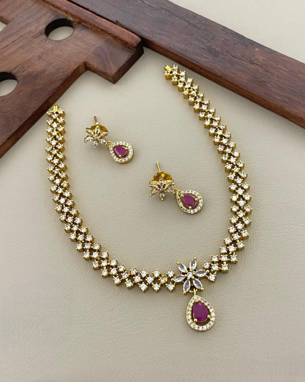 Nitya Crystal Asymmetric Floral Set