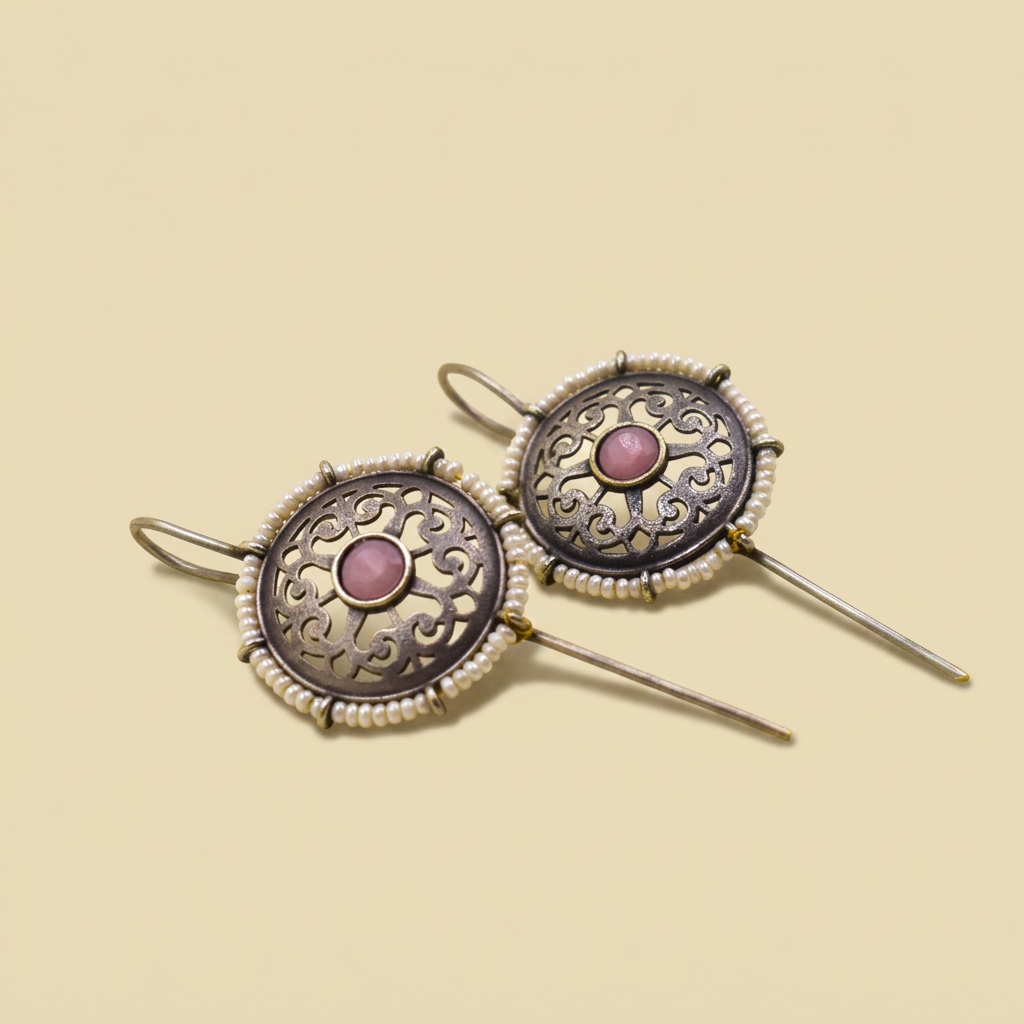 Pink Stone Pearl Bugadi | Pink