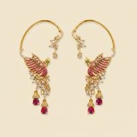 Verve Peacock Ear Cuff Jhumka Pair